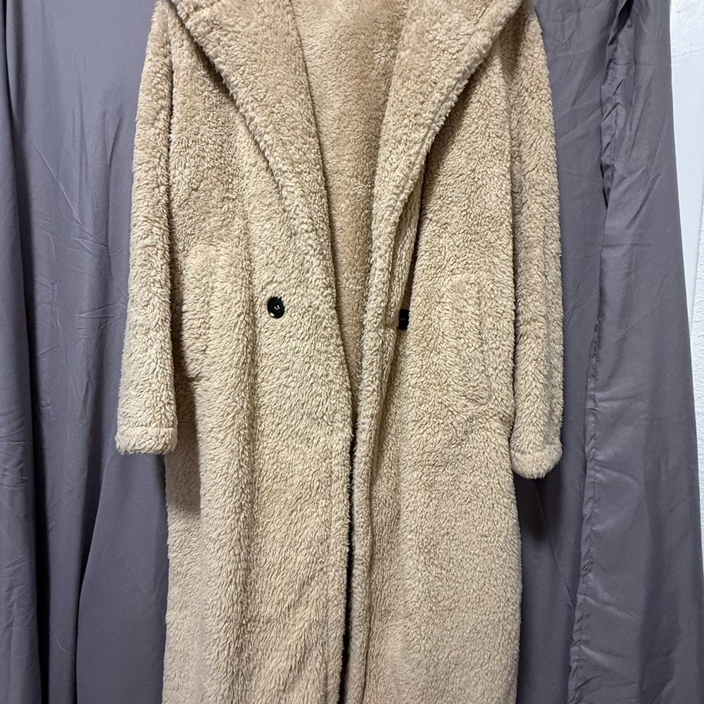 Cozy Tan Teddy Coat